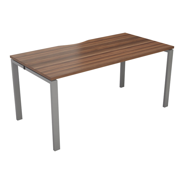 Cb 1 Person Bench With Cut Out 1400 X 800 Dark Walnut Silver