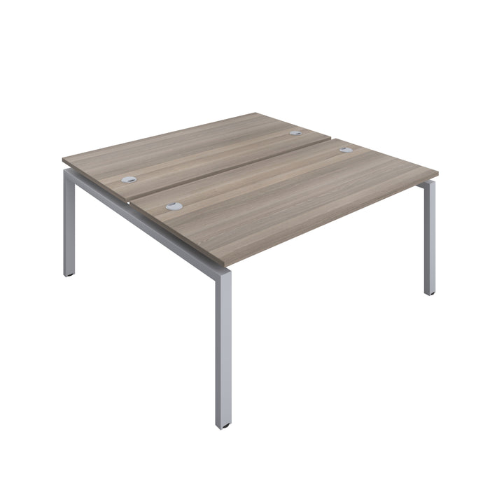 Telescopic 2 Person Grey Oak Bench With Cable Port 1200 X 600 White 