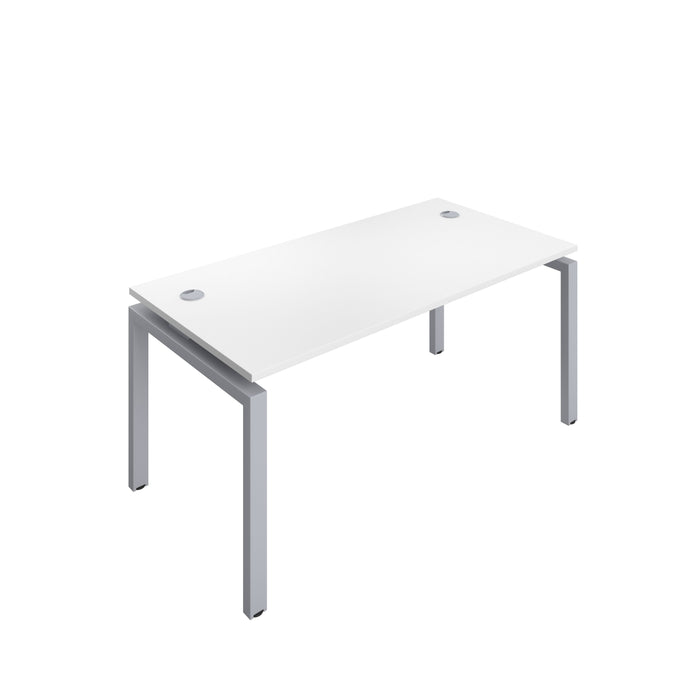 Telescopic 1 Person White Bench With Cable Port 1200 X 800 White 