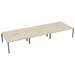 Cb 6 Person Bench With Cut Out 1400 X 800 Grey Oak Silver