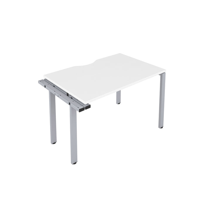 Cb 1 Person Extension Bench With Cut Out 1200 X 800 White Black