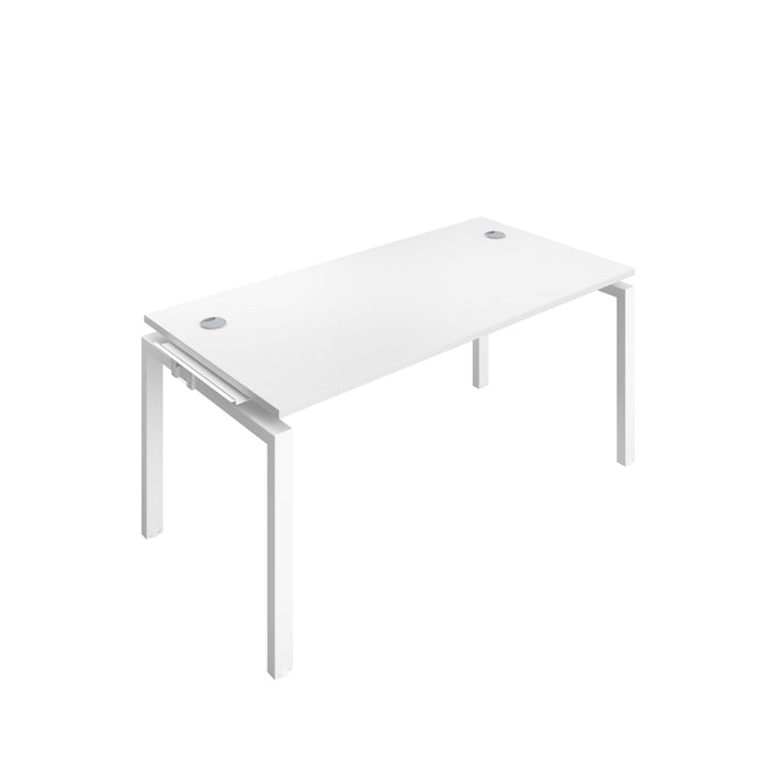 Telescopic 1 Person White Bench Extension With Cable Port 1200 X 800 Black 