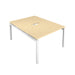 Telescopic 2 Person Maple Bench With Cut Out 1200 X 600 Silver 
