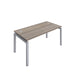 Telescopic Sliding 1 Person Grey Oak Bench With Cable Port 1400 X 600 Black 