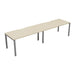 Cb 2 Person Single Bench With Cut Out 1400 X 800 Maple Silver