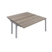 Telescopic Sliding 2 Person Grey Oak Bench Extension With Cable Port 1200 X 600 White 