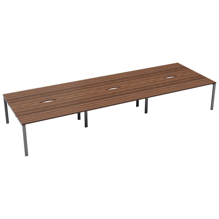 Cb 6 Person Bench With Cut Out 1400 X 800 Beech Silver
