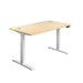 Economy Sit Stand Desk 1400 X 800 Maple With White Frame 
