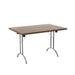 One Union Rectangular Folding Table 1200 X 800 Silver Dark Walnut