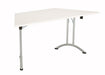 One Union Trapezoidal Folding Table 1600 X 800 Silver White