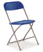 Titan Flat Back Folding Chair Blue  