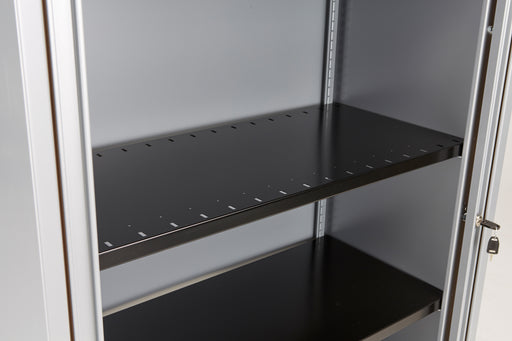 Bisley Essentials Slotted Black Shelf For Cupboards Default Title  