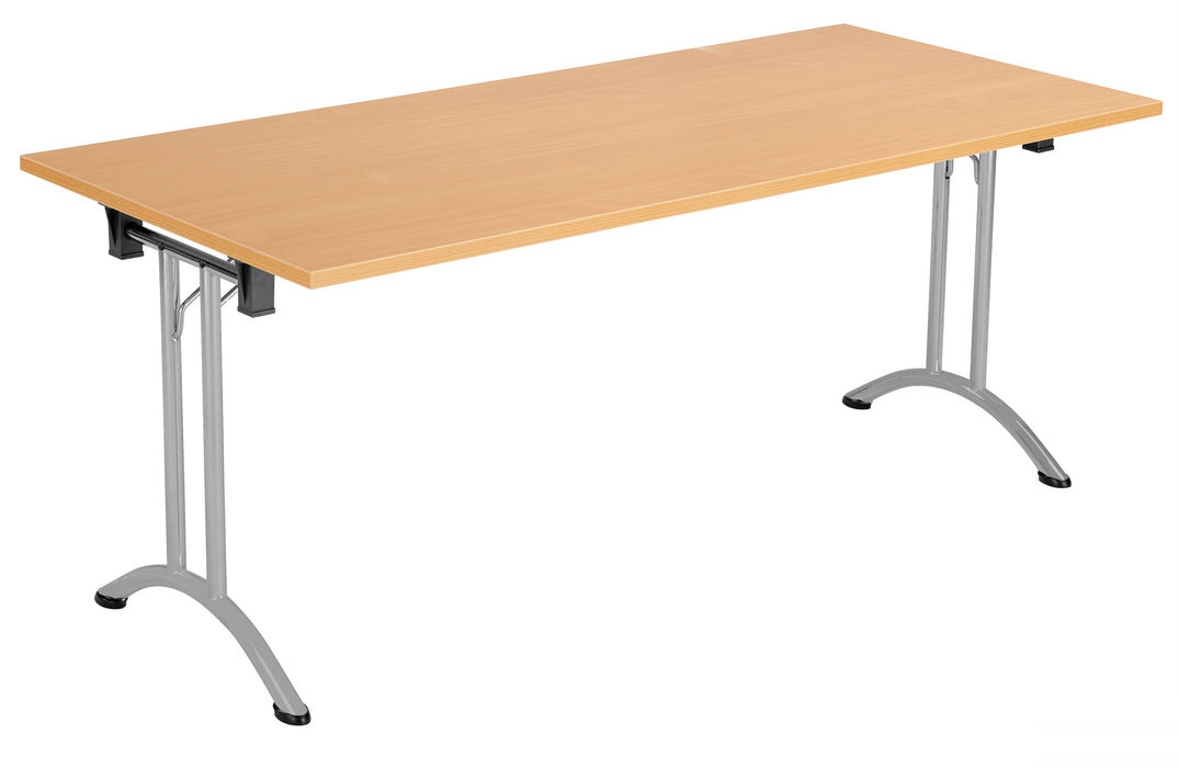 One Union Rectangular Folding Table 1600 X 700 Silver Beech