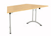 One Union Trapezoidal Folding Table 1600 X 800 Silver Nova Oak