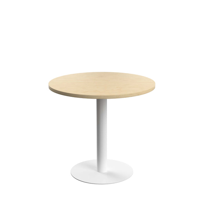Contract Mid Table Maple With White Leg 800Mm 