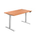 Economy Sit Stand Desk 1600 X 800 Beech With White Frame 