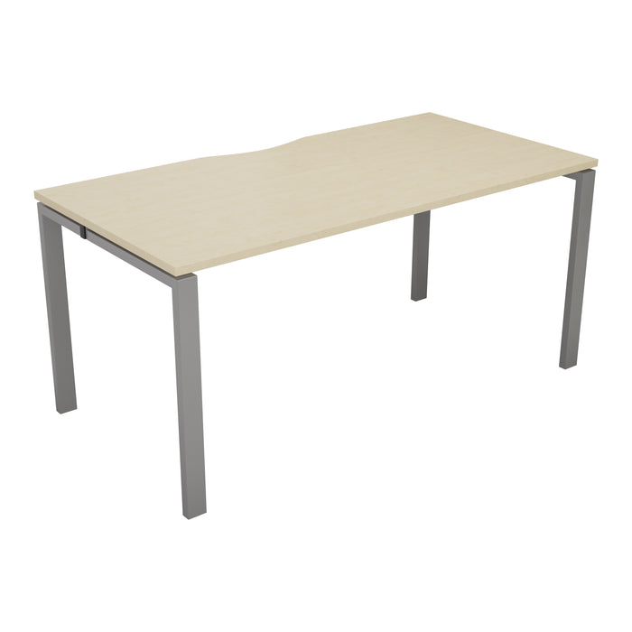 Cb 1 Person Bench With Cut Out 1400 X 800 Maple Silver