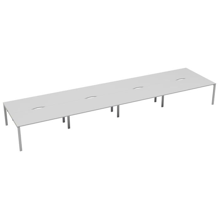 Cb 8 Person Bench With Cut Out 1200 X 800 White Silver