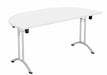 One Union D End Folding Table 1600 X 800 Silver White