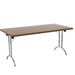 One Union Rectangular Folding Table 1600 X 800 Silver Dark Walnut
