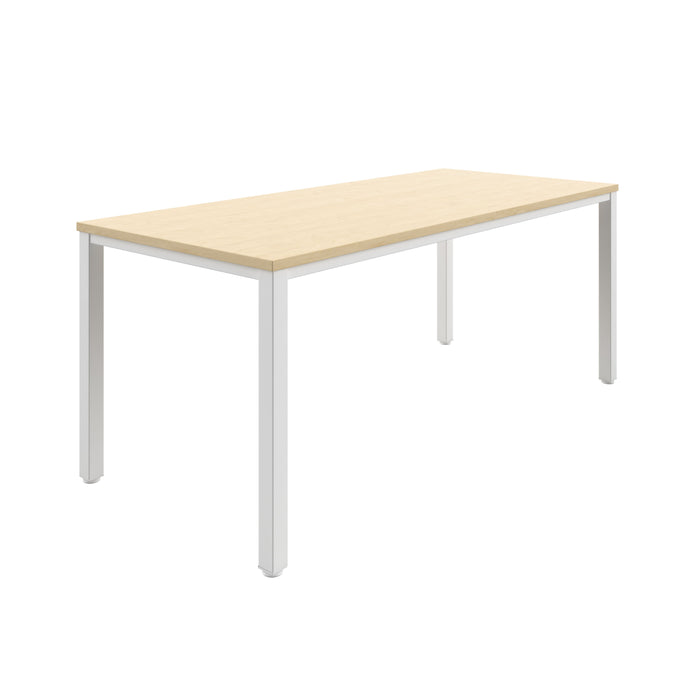 Fraction Infinity Meeting Table 180 X 80 Maple White Legs