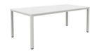 Fraction Infinity Meeting Table 180 X 80 White Silver Legs