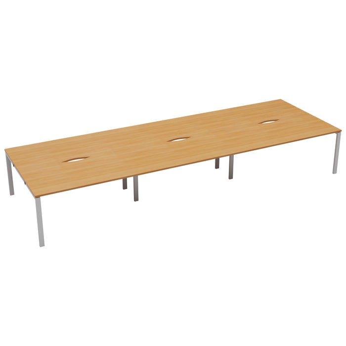 Cb 6 Person Bench With Cut Out 1400 X 800 Beech Black