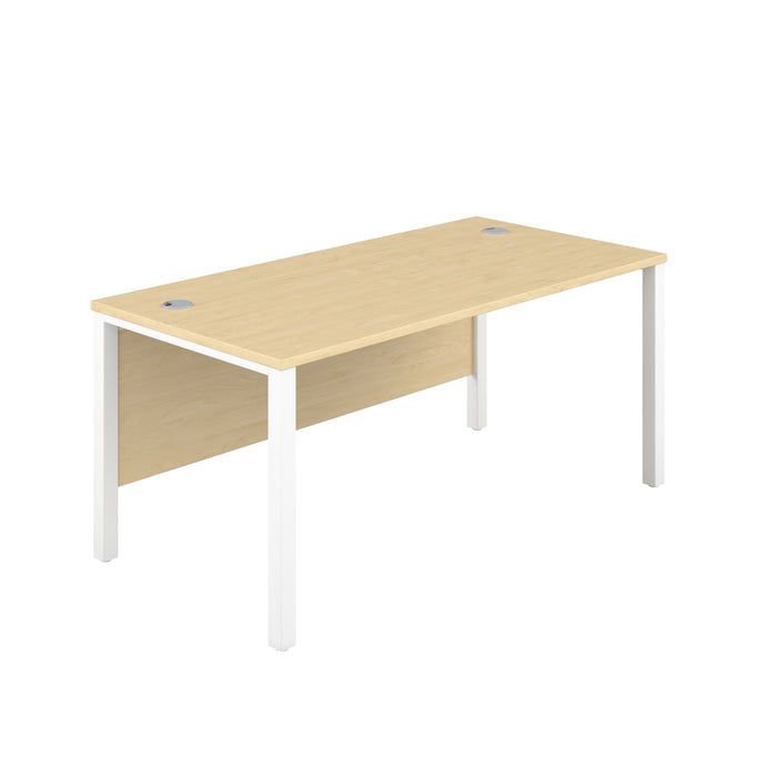 Goal Post Maple Rectangular Desk 1600 X 800 White 