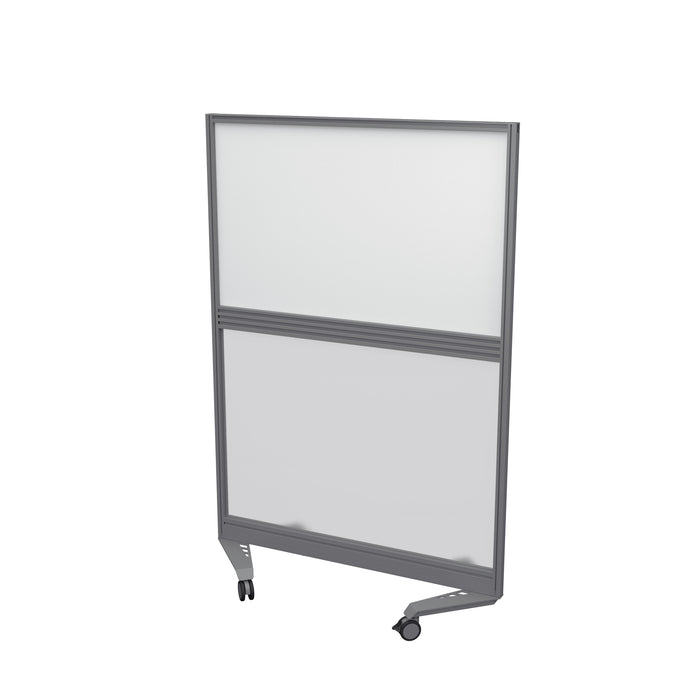 Mobile Type 4 Fully Glazed Screen Band 1 1000 (W) X 1800 (H) Silver 