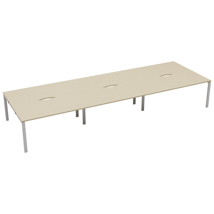 Cb 6 Person Bench With Cut Out 1400 X 800 Grey Oak White