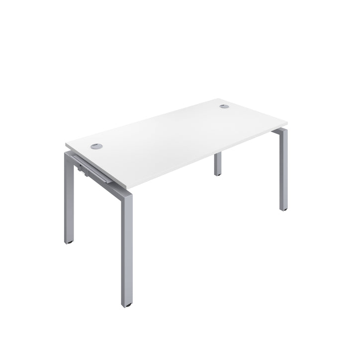 Telescopic 1 Person White Bench Extension With Cable Port 1200 X 600 White 