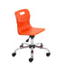 Titan Swivel Junior Chair Orange Castors 