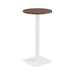 Contract High Table Dark Walnut With White Leg 600Mm 