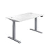 Economy Sit Stand Desk 1800 X 800 White With Silver Frame 