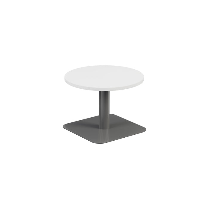 Contract Low Table White With Grey Leg 600Mm 