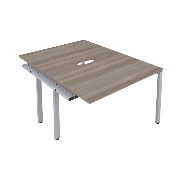 Cb 2 Person Extension Bench With Cut Out 1400 X 800 Grey Oak Silver