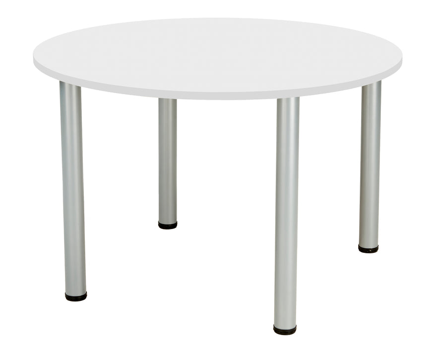 One Fraction Plus Circular Meeting Table 1000 White 