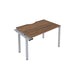 Cb 1 Person Extension Bench With Cut Out 1400 X 800 Dark Walnut Silver