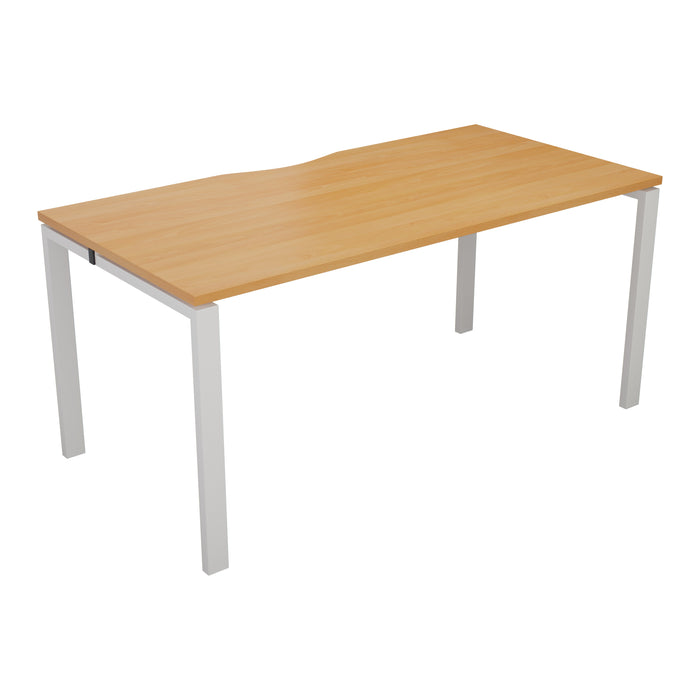Cb 1 Person Bench With Cut Out 1200 X 800 Beech Silver