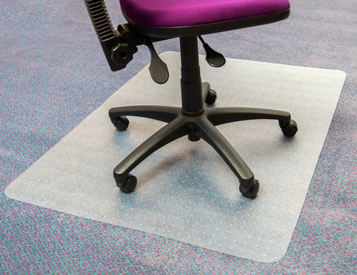 Low Pile Carpet Rectangular 1200 X 900 Clear Chairmat Default Title  