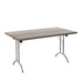 One Union Rectangular Folding Table 1400 X 800 Silver Grey Oak