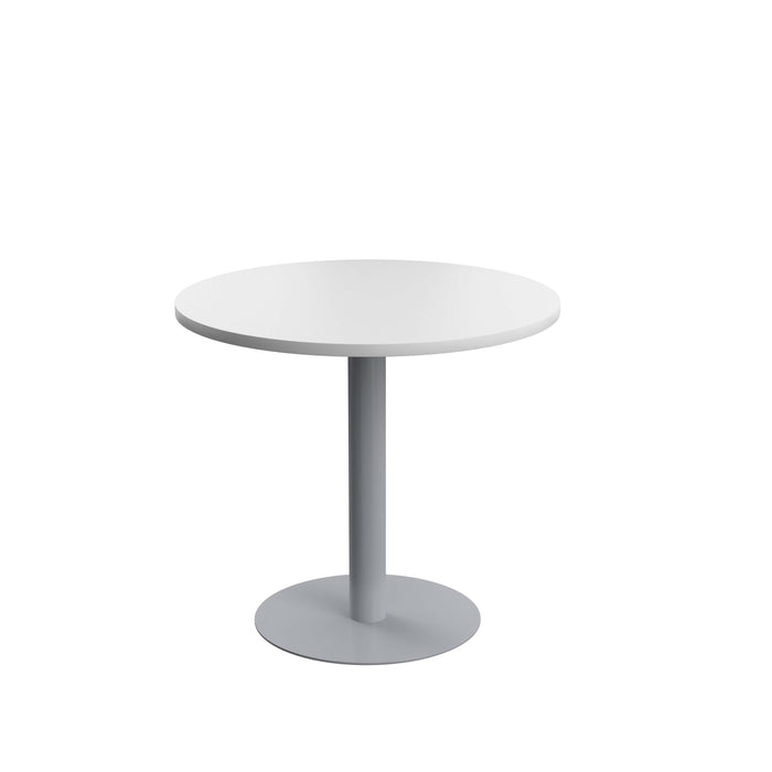 Contract Mid Table White With Grey Leg 800Mm 