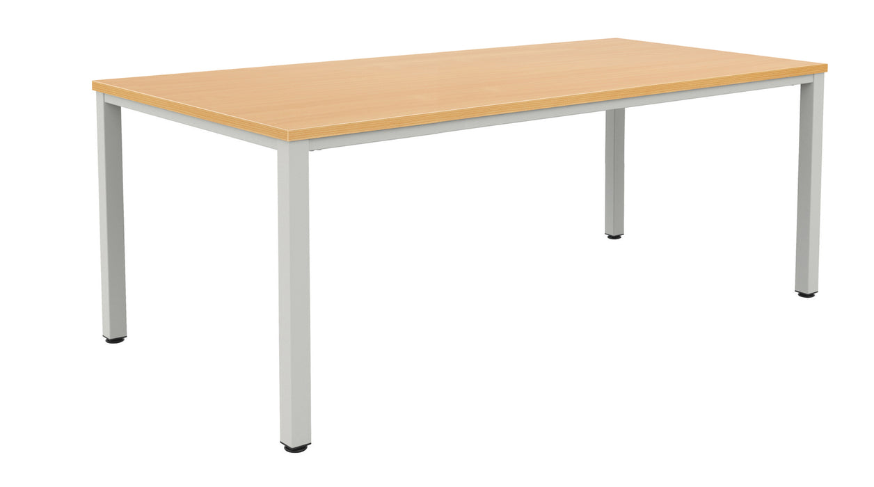 Fraction Infinity Meeting Table 180 X 80 Beech Silver Legs