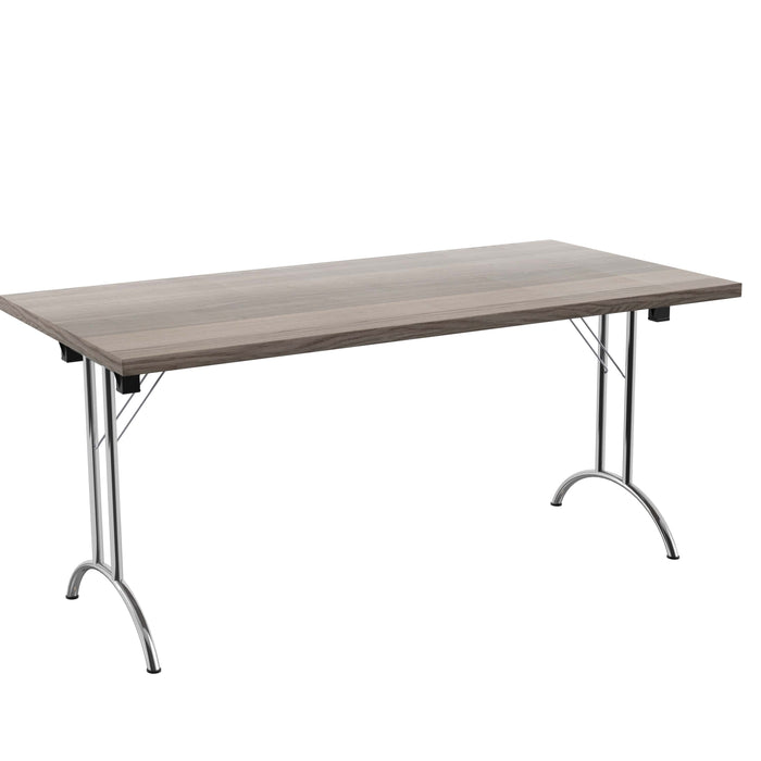 One Union Rectangular Folding Table 1600 X 800 Silver Grey Oak