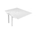 Telescopic 2 Person White Bench Extension With Cut Out 1200 X 600 Black 