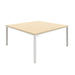 Fraction Infinity Meeting Table 160 X 160 Maple White Legs