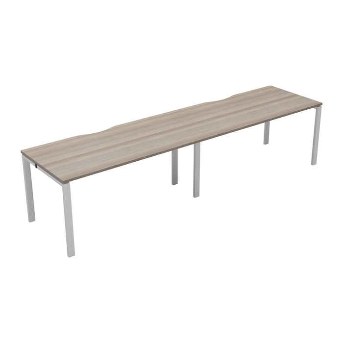 Cb 2 Person Single Bench With Cut Out 1200 X 800 Grey Oak Silver