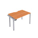 Cb 1 Person Extension Bench With Cut Out 1400 X 800 Beech Silver