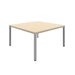 Fraction Infinity Meeting Table 140 X 140 Maple Silver Legs