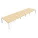 Cb 10 Person Bench With Cut Out 1400 X 800 Grey Oak Silver
